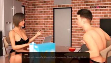 [Gameplay] No more money episode one Part three - our hero peeks while his roommat...