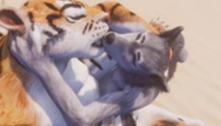 Wild Life / Lesbian Furrie Porn Tiger and Wolf Girl