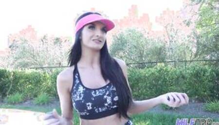 MilfTrip Divorced Big Tit cougar Silvia Saige Licks Her own Snatch Juices