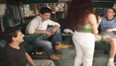 Hispanic skank Dulce Gets Her Butt Used By 2 Dudes
