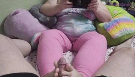 Giving a TURF JOB while having fun my Nintendo Switch!