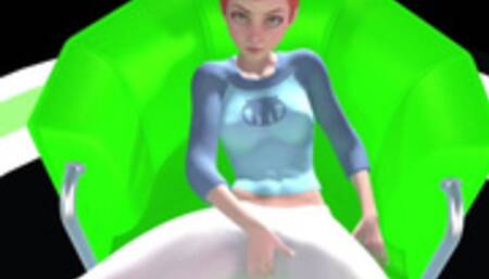 Gwen Tennyson from Ben 10 Rubbing her Clit
