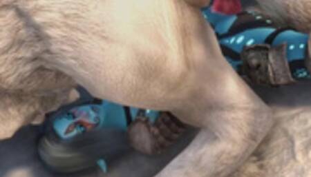 Aquarea Has Some Fun With A Werewolf