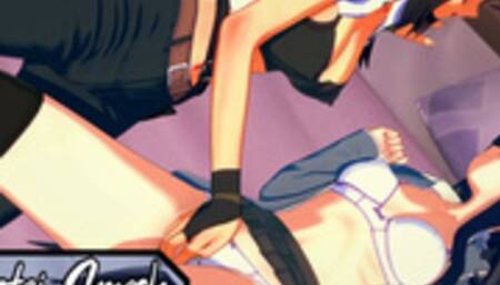 Shizuku Yaegashi and Kaori Shirasaki scissoring on the bed - Arifureta Hentai