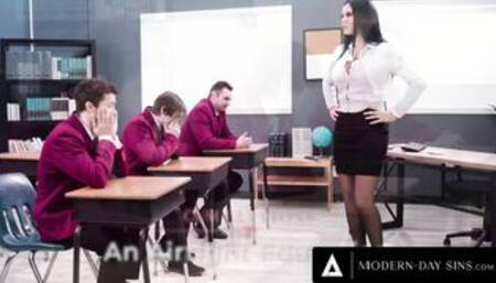 MODERN-DAY SINS - Biggest Jugs British cougar Demands AIRTIGHT double penetration