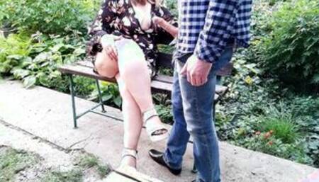 Super Sexy milf gets cum on her wonderful bare legs