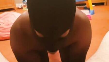 Ebony Mamma Coco Licking And Blowing White Dick