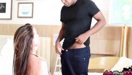 Dark Hair cougar Sofie Marie Offer African Stud Gorgeous Oral Sex