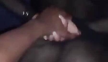 Fire chocolate ass gets slammed from behind by massive cock