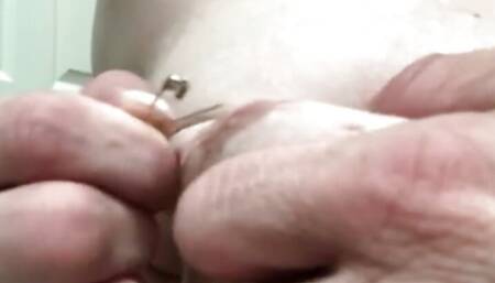 Clint Cumin- wheelchair bound bondage slave training session.