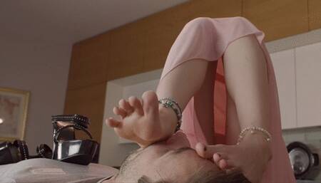 Goddess Lisa From Ukraine - Black Stripes High Heels - Part 02 - HD 1920x1080