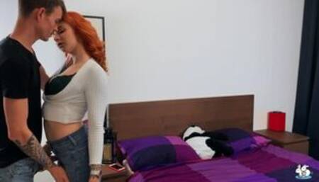 Redhead Teen With Big Booty Rides A Hard Cock