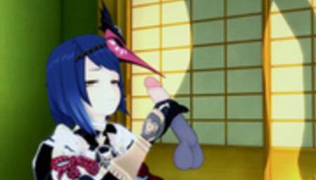 GENSHIN IMPACT Kujou Sara unstoppable sex session (3D HENTAI)