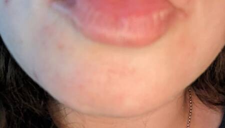 Showing off my uvula with wet glossy lips wmv