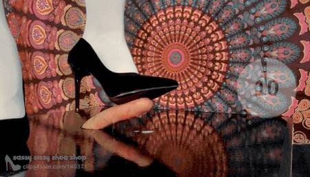 Triple ruined orgasm under naughty schoolgirl's heels: countdown version (WMV SD)