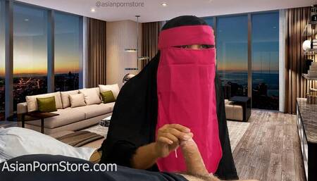 *Asian Porn Store* Fit Asian Slut pink muslim-headscarf mouth shot blow job-version3 aps MP4