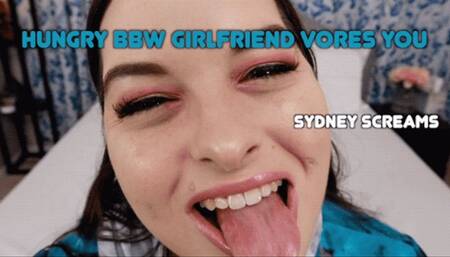 Hungry BBW Girlfriend Vores You - A BBW vore scene featuring: belly fetish, mouth fetish, bloated belly, and burping - 720 WMV