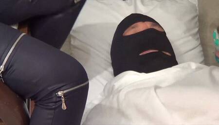 SERVE OUR FEET BUR LICKING THEM AND SNIFF OUR SHOES AND FLIP FLOPS UNDER THE TABLE