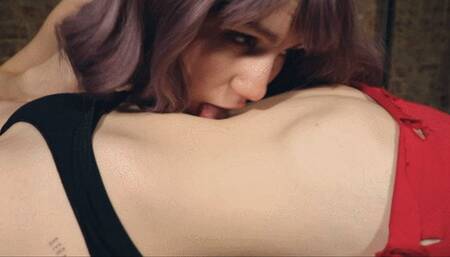 Homeless girl become a Belly Button's slave (HD)