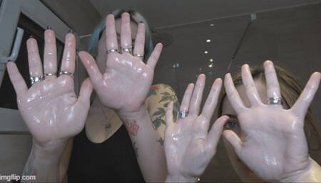 different hands and beauty of palms