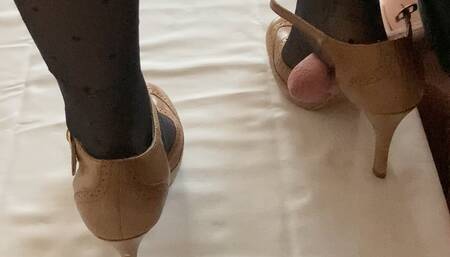 An Inshoe Cock Domination and Shoefuck in High Heels and Nylons - HD