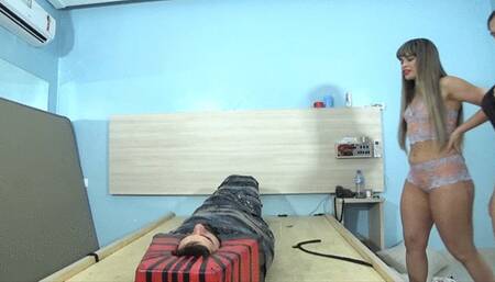 TWO SEXY AND GASEOUS GIRLS FARTING INTO SLAVE NOSE'S BY SCARLET WHITE, QWEEN AND DANIEL SANTIAGO CAM BY BRITNEY FULL HD