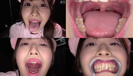 [Teeth&Mouth] An observation of beautiful nurse Koharu Tsukino's tongue, teeth, mouth, and throat ? | Koharu Tsukino