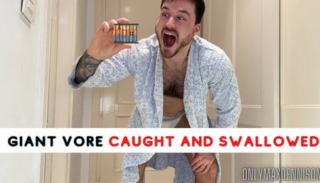 Macrophilia - caught by the giants and swallowed