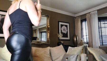 Birthday Leather Leggings StripTease