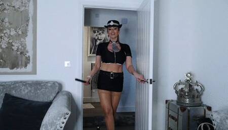 Police Officer Cosplay Stripper Show POV