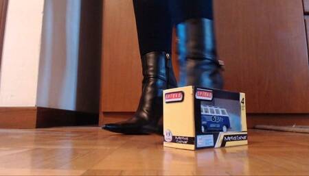I trample toy cars with heels and bare feet 1080HD
