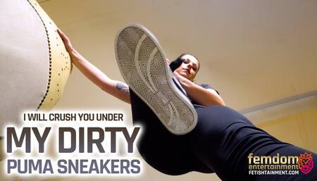 I'll crush you under my dirty Puma sneakers ( Giantess & Trampling POVs with Lady Nicole ) - FULL HD MP4