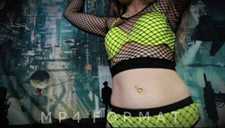 Freaky Neon Belly Tease (HD) MP4