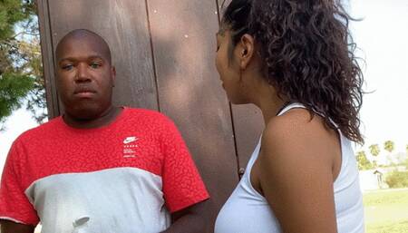 Latina girl gives her boyfriend a hand job