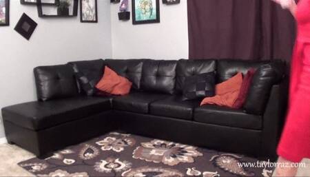 Sucking the hottie's toes and licking her feet!