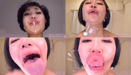 Tomoka Akari - Smell of Her Erotic Long Tongue and Spit Part 1 - wmv