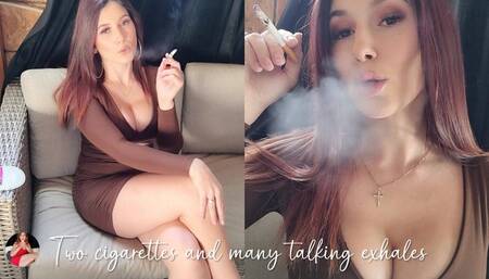 2 Cork Cigarettes and Many Talking Exhales - 15mins of smoking!