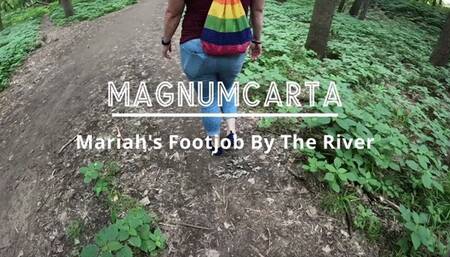 Mariah's Footjob By The River