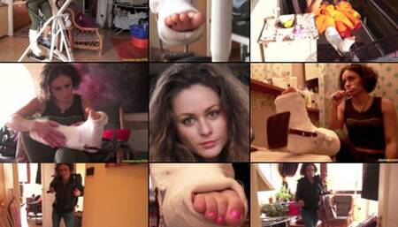 Zuzu Term SLWC with Heel Bar Sexy Cast Girl's Morning Routine (in HD 1920 X 1080)