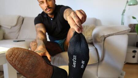 Spy on my dress socks and bare feet - Lalo Cortez