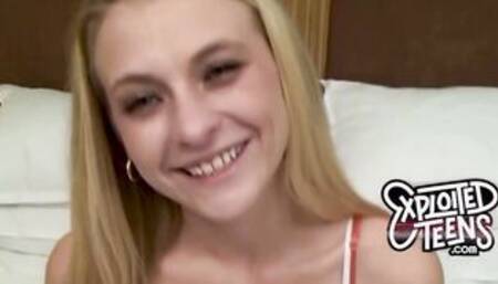 She is 19 yo and very nervous starring inside her first xxx film