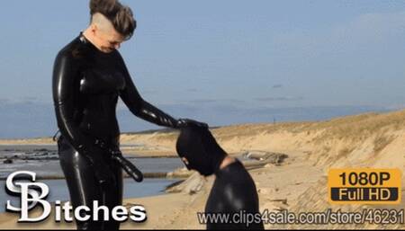 Lady Valeska - Strap-on Sucking At The Beach - HD
