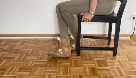 WAITING AND TOE TAPPING IN ISABEL MARANT WEDGE SNEAKERS - MOV HD