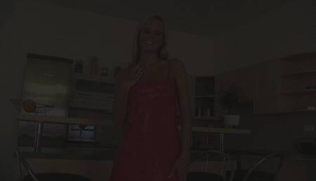 Raylene's Red Dress Doesn't Want To Stay On