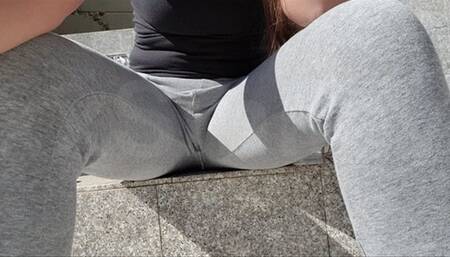 Pants Wetting and playing in the fountain