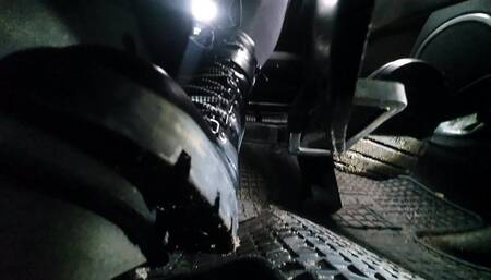 Under Pedal Driving Mazda in Ankle Boots WMV