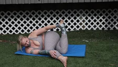 Vivica gets Taped-up in Pretzel Bondage During Outdoor Yoga 2-12-23HDmp4