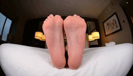 Flight attendant foot tease - MOV