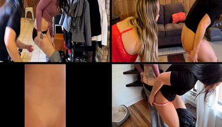 Bare Butt Pantsing - Abby Daphne Sadie