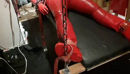Red Rubber Drone Wand Orgasms